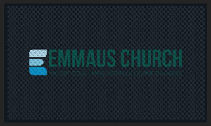 Emmaus Church (outside) 3 x 5 Rubber Scraper - The Personalized Doormats Company