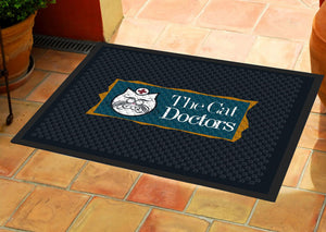 Cat Doctors door mat 2.5 X 3 Rubber Scraper - The Personalized Doormats Company