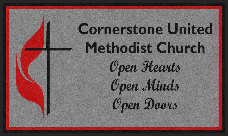 Cornerstone UMC 3 x 5 Rubber Backed Carpeted - The Personalized Doormats Company