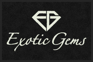 Exotic Gems 2 x 3 Rubber Backed Carpeted - The Personalized Doormats Company