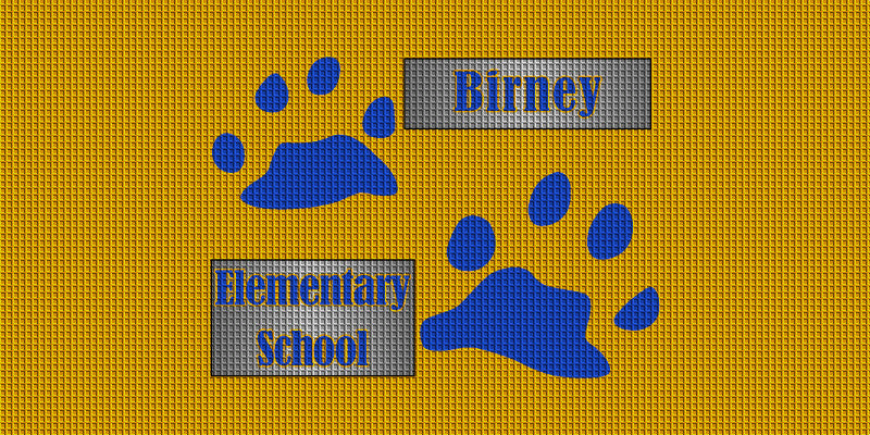 Birney Elementary School 6 x 12 Waterhog Impressions - The Personalized Doormats Company