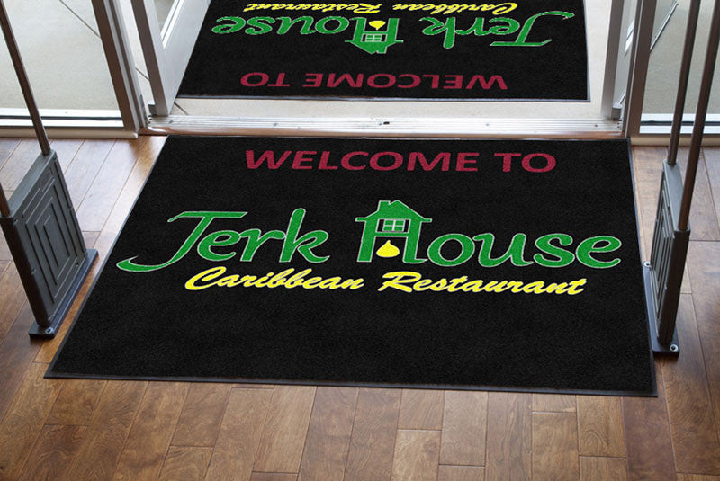 Jerk House 4 X 5 Rubber Backed Carpeted HD - The Personalized Doormats Company