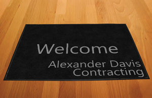 ALEXANDER DAVIS CONTRACTING 2 X 3 Rubber Backed Carpeted - The Personalized Doormats Company