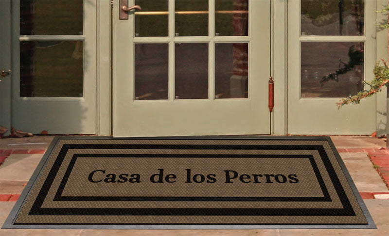 Casa de los Perros - 2 2 X 5 Luxury Berber Inlay - The Personalized Doormats Company