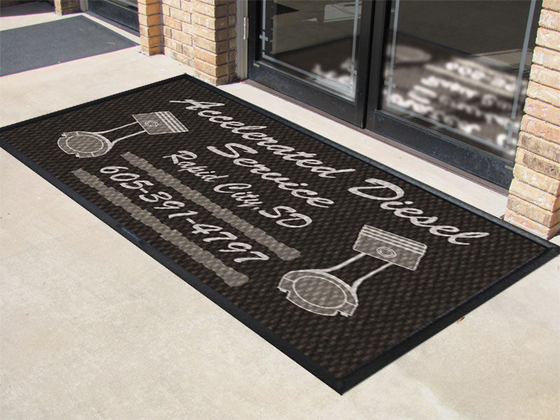 Accelerated Diesel Service 5 x 8 Luxury Berber Inlay - The Personalized Doormats Company