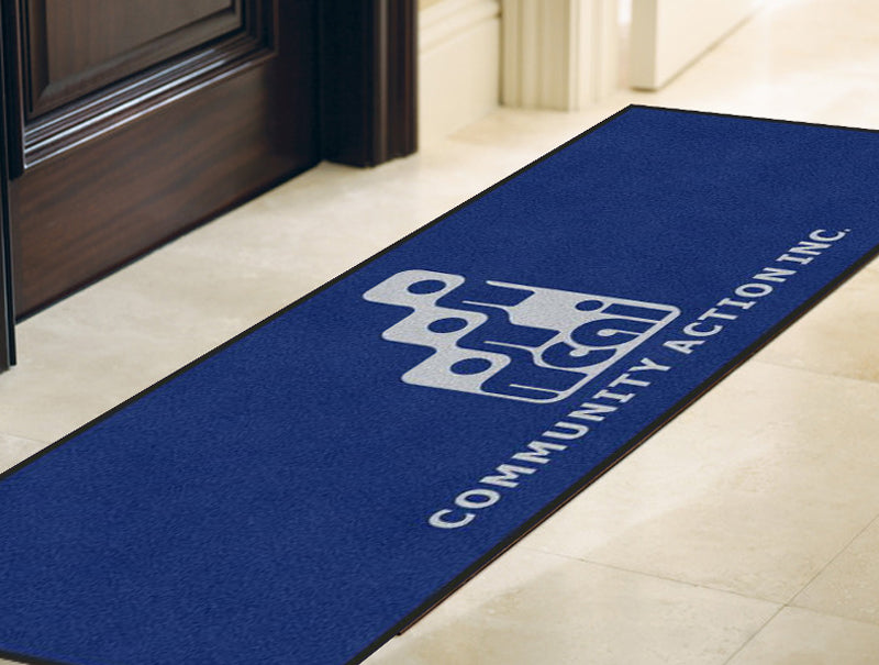 Community Action 3 X 8 Rubber Backed Carpeted HD - The Personalized Doormats Company