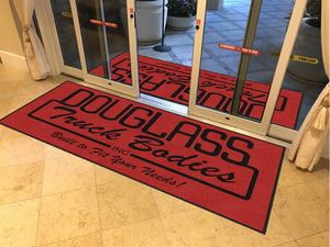 Douglass Showroom Front Door Mat - Inner 4 X 8 Rubber Backed Carpeted HD - The Personalized Doormats Company