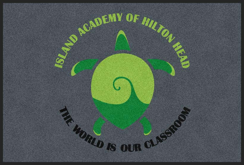 Island Academy of Hilton Head 4 X 6 Rubber Backed Carpeted HD - The Personalized Doormats Company