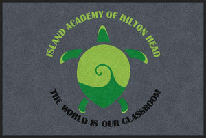 Island Academy of Hilton Head 4 X 6 Rubber Backed Carpeted HD - The Personalized Doormats Company