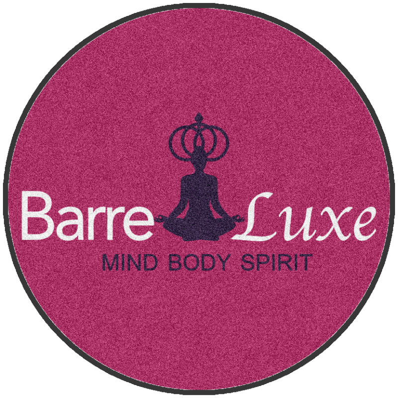 Barre Luxe § 4 X 4 Rubber Backed Carpeted HD Round - The Personalized Doormats Company