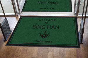 Bing Han Doormat 4x6 § 4 X 6 Rubber Backed Carpeted - The Personalized Doormats Company