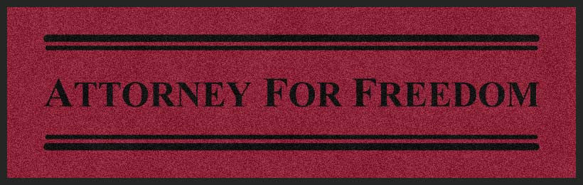 Attorney for Freedom 3 X 10 Rubber Backed Carpeted HD - The Personalized Doormats Company