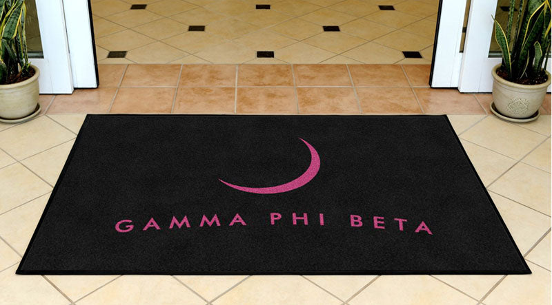 Gamma Phi Beta 3 X 5 Rubber Backed Carpeted HD - The Personalized Doormats Company