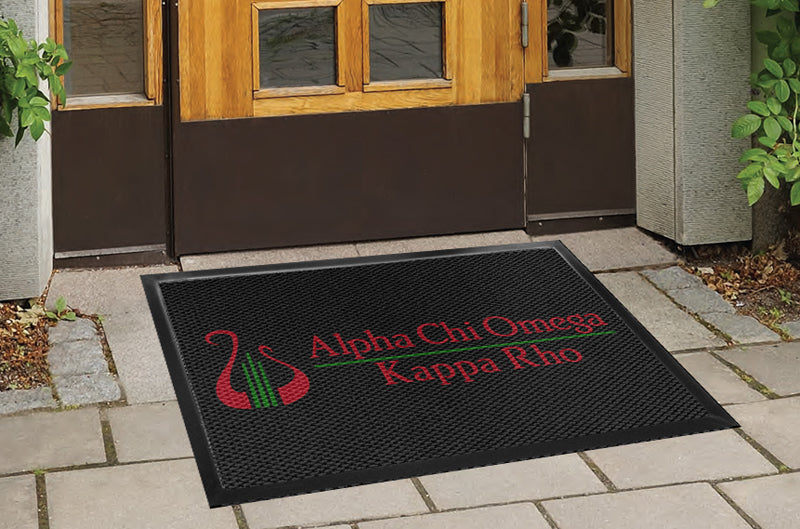 Alpha Chi Omega UNCC 3 X 4 Luxury Berber Inlay - The Personalized Doormats Company