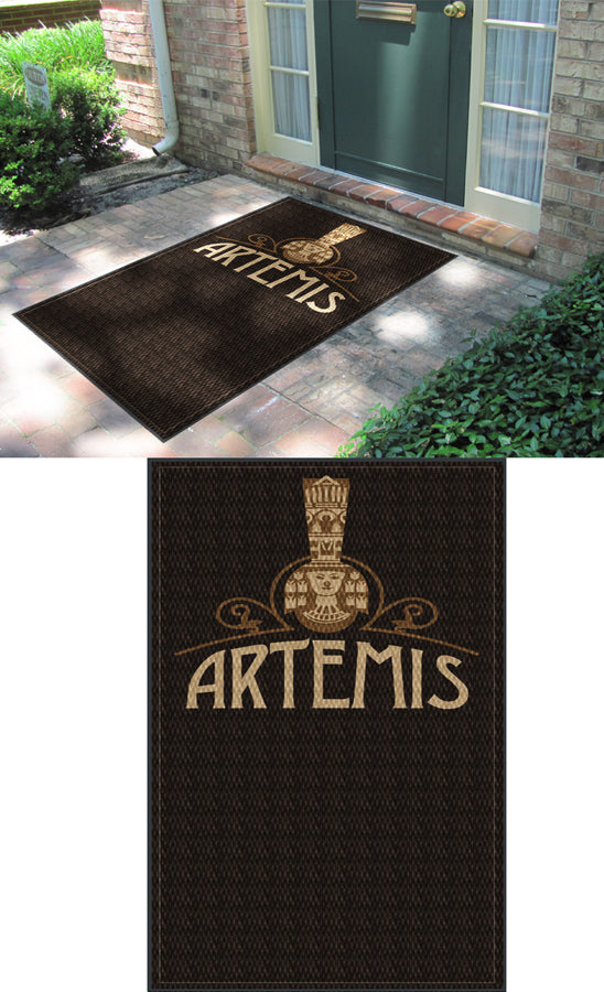 Artemis 3.67 X 7.17 Luxury Berber Inlay - The Personalized Doormats Company