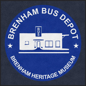 Brenham Bus Depot 6 X 6 Rubber Backed Carpeted HD - The Personalized Doormats Company