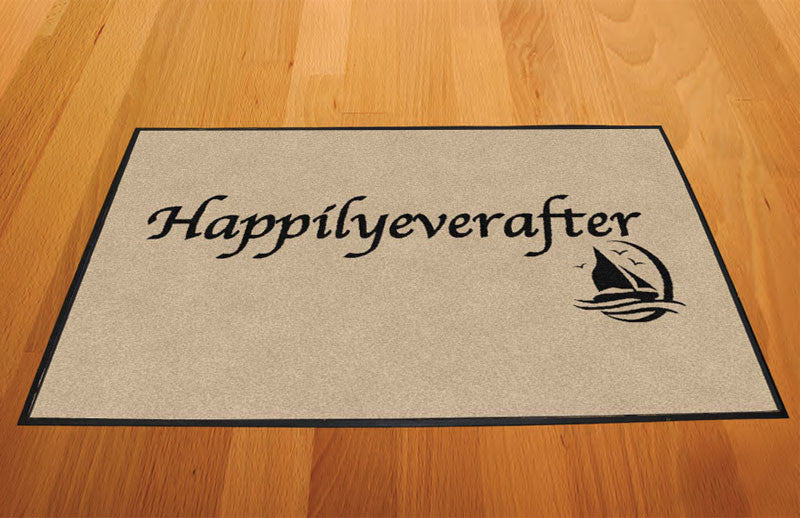 Happilyeverafter 2 X 3 Rubber Backed Carpeted HD - The Personalized Doormats Company