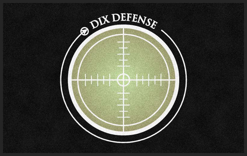 Dix Defense 5 X 8 Rubber Backed Carpeted HD - The Personalized Doormats Company