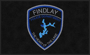 Findlay Police Department 3 X 5 Rubber Backed Carpeted HD - The Personalized Doormats Company