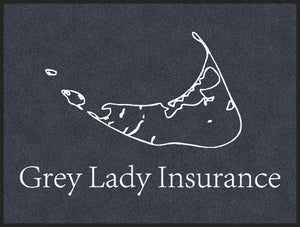 Grey Lady Insurance 3 X 4 Rubber Backed Carpeted HD - The Personalized Doormats Company