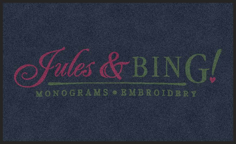 Jules and Bing 3 X 5 Rubber Backed Carpeted HD - The Personalized Doormats Company