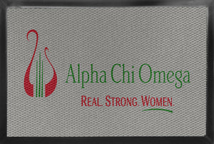Alpha Chi Omega 4 X 8 Luxury Berber Inlay - The Personalized Doormats Company