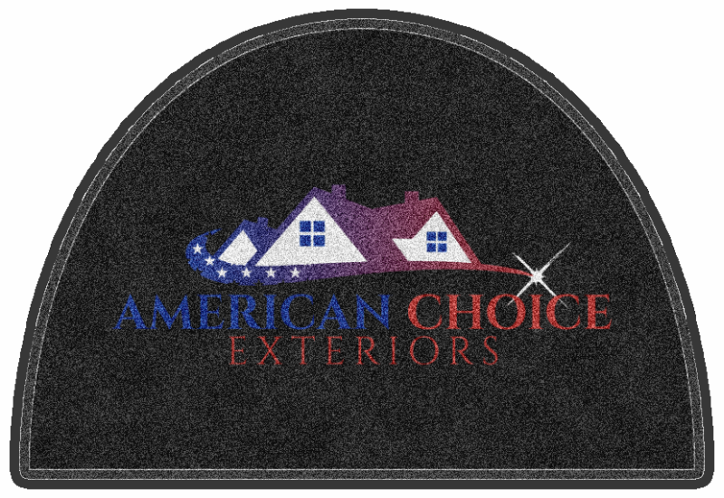 Ace § 4 X 6 Rubber Backed Carpeted HD Half Round - The Personalized Doormats Company