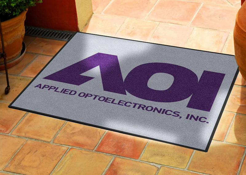 Applied Optoelectronics Inc. 3 X 3 Rubber Backed Carpeted HD - The Personalized Doormats Company