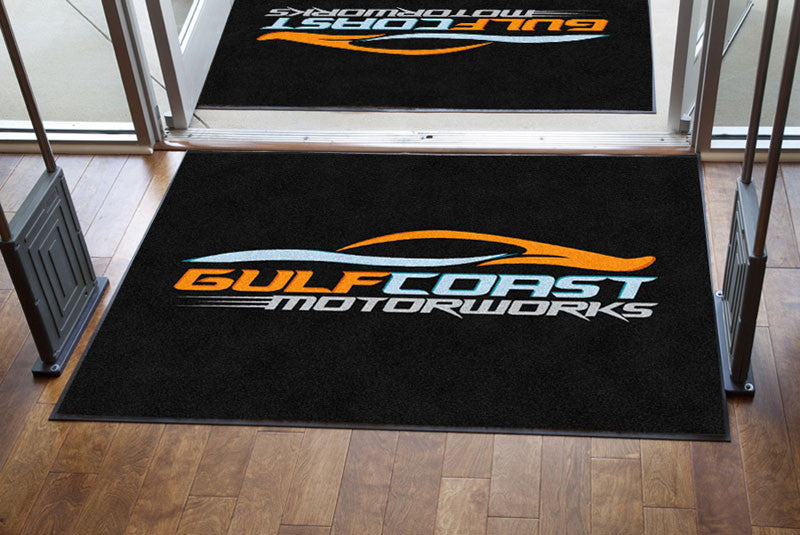 Gulf Coast Motorworks 4 X 6 Rubber Backed Carpeted HD - The Personalized Doormats Company