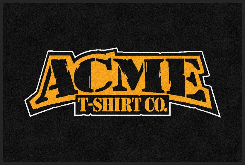 ACME T SHIRT COMPANY 2 X 3 Rubber Backed Carpeted HD - The Personalized Doormats Company