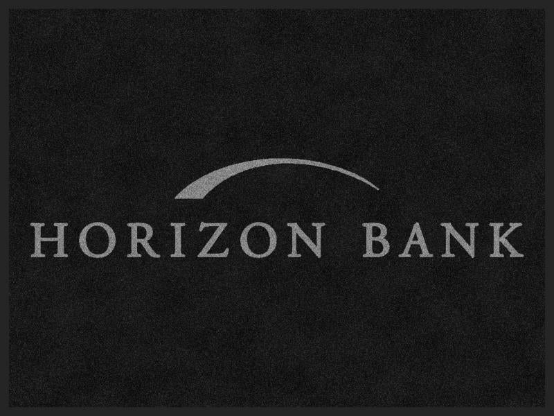 Horizon Bank Logo Mat 3 X 4 Rubber Backed Carpeted - The Personalized Doormats Company