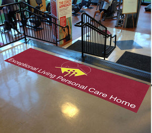 Exceptional Living Personal Care Home, L 3 x 10 Rubber Backed Carpeted HD - The Personalized Doormats Company