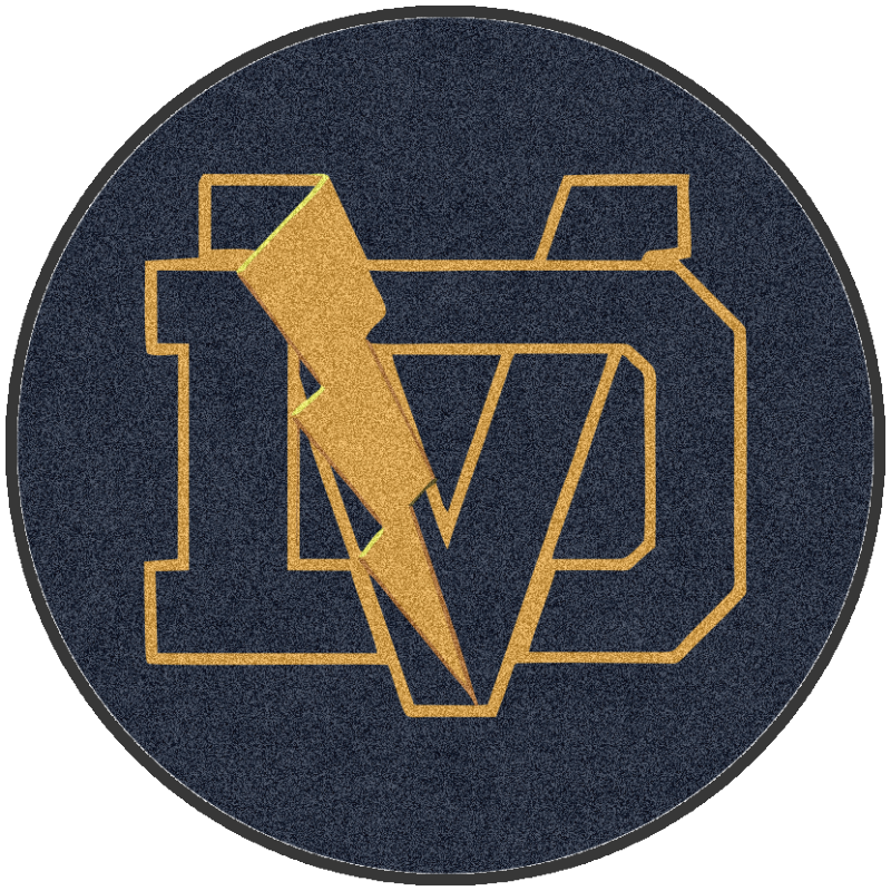 Desert Vista High School 6 X 6 Rubber Backed Carpeted HD Custom Shape - The Personalized Doormats Company