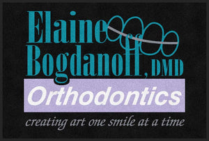 Bogdanoff Orthodontics 4 X 6 Rubber Backed Carpeted HD - The Personalized Doormats Company