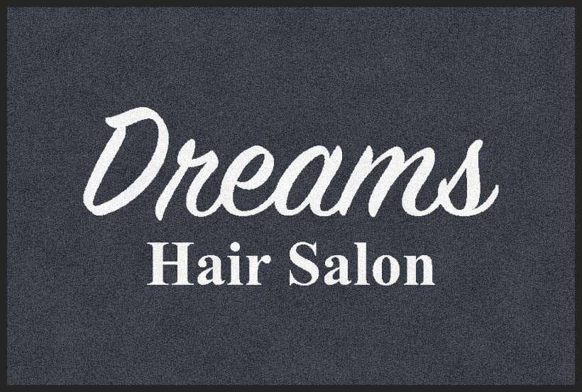 Dreams Hair Salon 2 X 3 Rubber Backed Carpeted HD - The Personalized Doormats Company