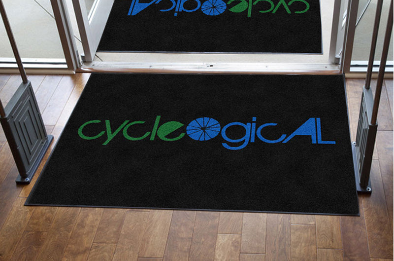 CYCLEOGICAL Showroom 4 X 6 Rubber Backed Carpeted HD - The Personalized Doormats Company