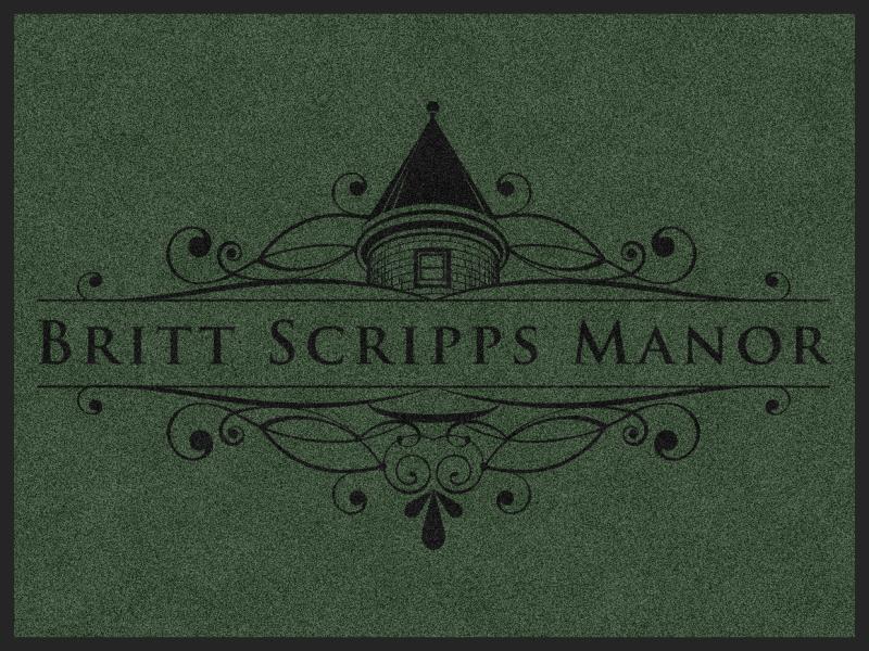 BRITT SCRIPPS MANOR (L6) 3 X 4 Rubber Backed Carpeted HD - The Personalized Doormats Company
