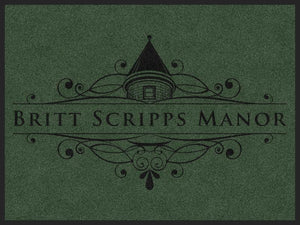 BRITT SCRIPPS MANOR (L6) 3 X 4 Rubber Backed Carpeted HD - The Personalized Doormats Company