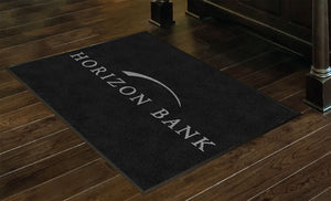 Horizon Bank Logo Mat 3 X 4 Rubber Backed Carpeted - The Personalized Doormats Company