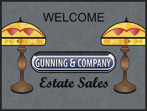 Gunning & Co Estate/Moving Sales 3 X 4 Rubber Backed Carpeted HD - The Personalized Doormats Company
