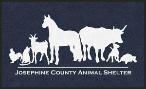 Josephine County Animal Shelter 3 X 5 Rubber Backed Carpeted HD - The Personalized Doormats Company