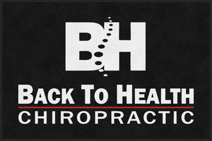 Back To Health 4 X 6 Rubber Backed Carpeted HD - The Personalized Doormats Company