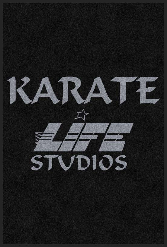 Karate Life Studios 2 X 3 Rubber Backed Carpeted HD - The Personalized Doormats Company