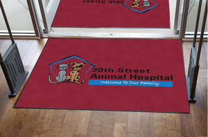 30th street Red carpet 4 X 6 Rubber Backed Carpeted HD - The Personalized Doormats Company