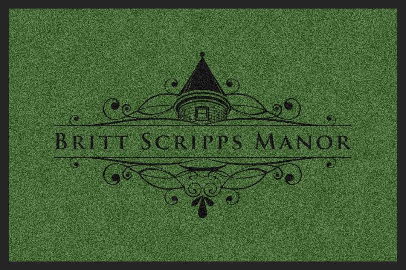 BRITT SCRIPPS MANOR (K9) 2 X 3 Rubber Backed Carpeted HD - The Personalized Doormats Company