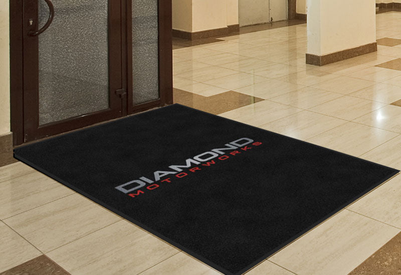 Diamond Motorworks 4 X 6 Rubber Backed Carpeted HD - The Personalized Doormats Company