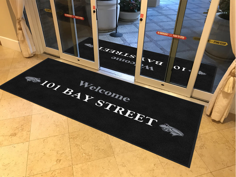 101 Bay St mat § 4 X 8 Rubber Backed Carpeted HD - The Personalized Doormats Company