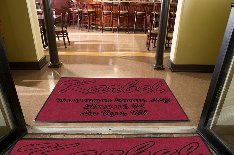 Karbel Transportation Services LLC 4 X 6 Rubber Backed Carpeted HD - The Personalized Doormats Company