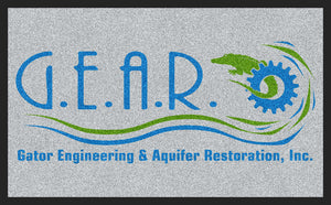 Gator Engineering & Aquifer Restoration, 3 x 5' Rubber Backed Carpeted HD - The Personalized Doormats Company