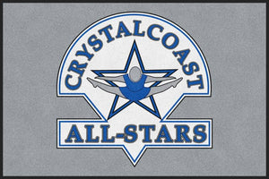 CRYSTAL COAST ALL-STARS 4 X 6 Rubber Backed Carpeted HD - The Personalized Doormats Company